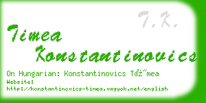 timea konstantinovics business card